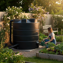 Dark Slate Gray Large 13,000 Litre Non-Potable Cylindrical Above Ground Storage Water Tank