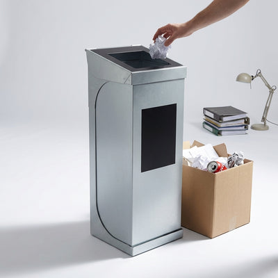 60–80 litre internal recycling bin galvanised steel