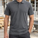 Lightweight Recycled Polyester Polo Shirt - Steel Grey