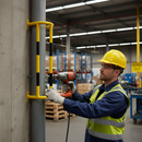 Dark Slate Gray Premium Vertical Pipe Protectors - Wall Mounted for Vehicle Safety