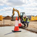 Light Gray 750mm Heavy Duty 2-Piece Traffic Cone with High Performance Sleeve