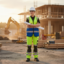 Dim Gray Premium Hi-Vis Two Tone Executive Waistcoat with ID Pocket