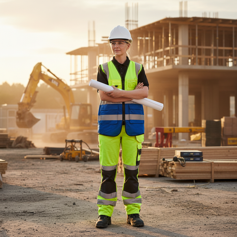 Dim Gray Premium Hi-Vis Two Tone Executive Waistcoat with ID Pocket