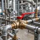 3/8" BSP Female 3-Way T Port Ball Valve, 40 Bar, Brass
