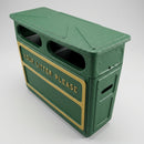 168 Litre Fire Retardant GRC Closed Top Litter Bin (view 2)