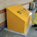 280 litre galvanised steel storage unit with sloping lid