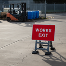 Dark Gray Professional Quick-Fit Works Exit Sign Face Diagram - High Visibility