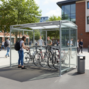 Dim Gray Premium Cycle Shelter with Clear PETG Cladding - 1m to 5m Options