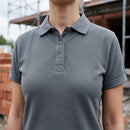 Women's Polo Top Cotton-Polyester Piqué - Steel Grey