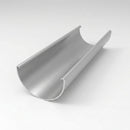 Half Round Gutter Sample – Aluminium — RAL 9006