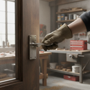 Premium Victorian-Style Door Handles 112mm Scroll Latch Set with Satin Chrome Finish - Complete Installation Kit