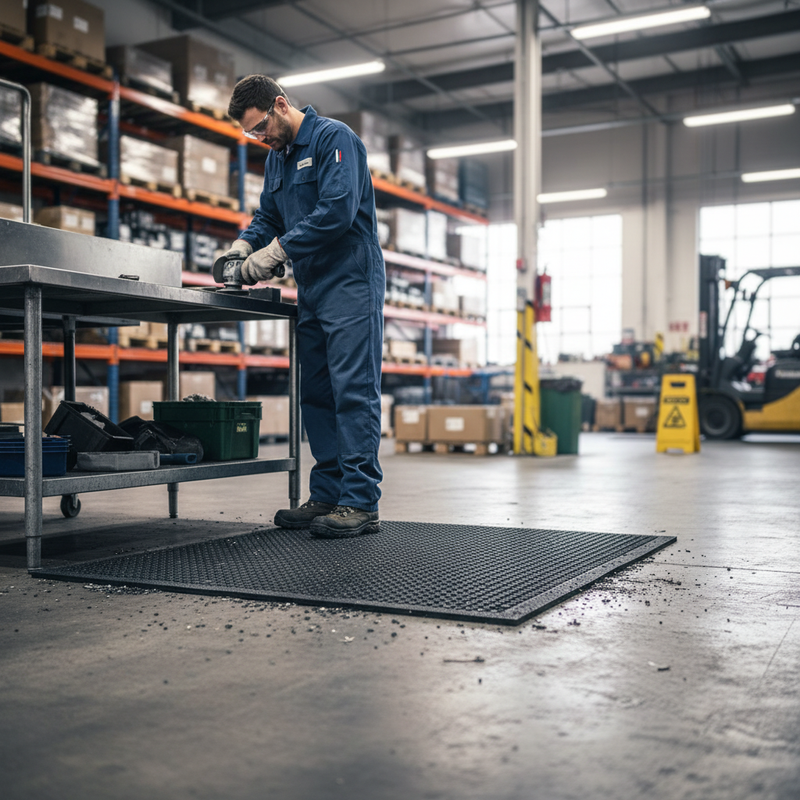 Dark Slate Gray Premium Anti-Slip Rubber Mat for Safety and Durability