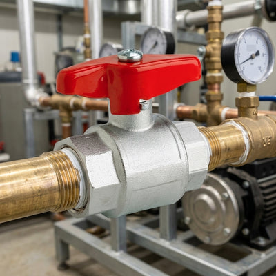 1/2" BSP Female x 1/2" BSP Female Plated Brass Ball Valve