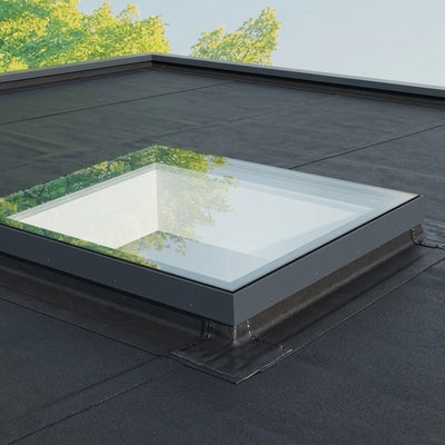 Flat Glass Rectangular Rooflight 1000x1000mm with Kerb