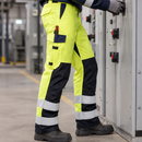 Reinforced Hi-Vis Class 2 Work Trousers Yellow/Navy (view 2)