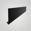 Aluminium Fascia Board Sample — Textured Black / 'V' Return