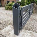 Heavy Duty Gate Post 2.45m x 3mm Anthracite Grey