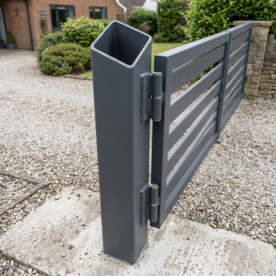 Heavy Duty Gate Post 2.45m x 3mm Anthracite Grey