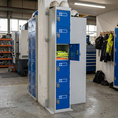 6-Door PPE Locker with Cam Lock and Galvanised Shelves