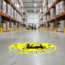 Dark Gray Premium Forklift Truck Area Floor Sign - Durable and Slip Resistant