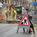 Light Slate Gray Premium Men At Work Sign without Supplementary Plate 750mm Q-Sign