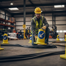 Dark Slate Gray High-Visibility Cable Cover - Keep Left for Safety