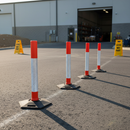 Slate Gray Portable High-Performance Cylinder Delineator Post for Traffic Control