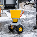 20 litre grit and salt spreader with pneumatic tyres