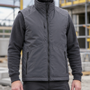 Insulated Winter Work Vest with Reflective Trim - Steel Grey