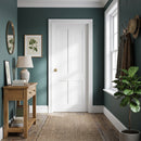 Internal White Victorian Shaker 4 Panel Door, Primed Finish, Solid Core