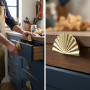 Premium 10 Pack Modern Chic Pull Handles 64mm Brushed Brass Finish for Cabinets and Drawers