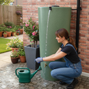 Dim Gray Premium 420 Litre Water Butt with Dual Outlets and Brass Tap