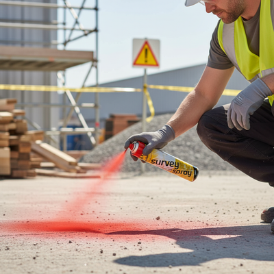 Premium Survey Spray 750ml - Red, Quick-Drying Acrylic Marking Paint