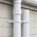 Double Downpipe Bracket 68mm - Arctic White