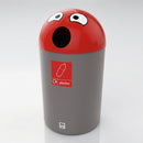 84 Litre Recycling Bin with Coloured Lid – Slimline Design (view 2)