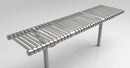 1820mm stainless steel bench with tubular frame (view 2)