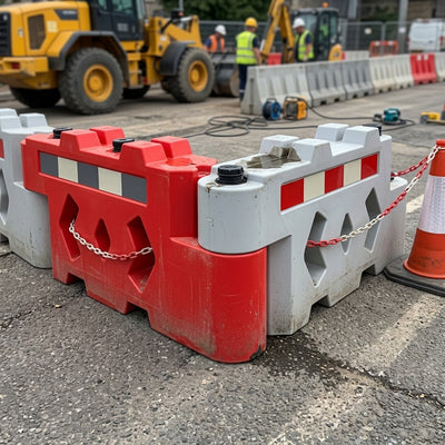 Water-fillable Traffic Barrier 2m with High-visibility Strips