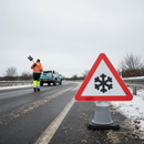 Dark Slate Gray Premium 750mm Triangle Cone Sign for Safety and Visibility