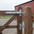 Heavy Duty Cranked Hook & Band Gate Hinge - Galvanised, 300mm with 270-Degree Rotation for Smooth Operation