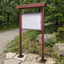 830 x 980mm Park Notice Board 8x A4 Hardwood Aluminium