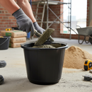 Dark Gray Premium 14L Plastic Builders Bucket with Pouring Spout and Metal Handle