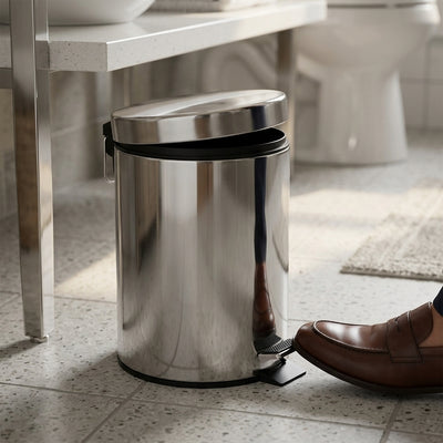 6 Litre Pedal Bin with Self-Closing Lid
