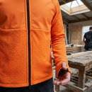Thermal Midlayer Work Jacket with Softshell Panels - Orange (view 2)