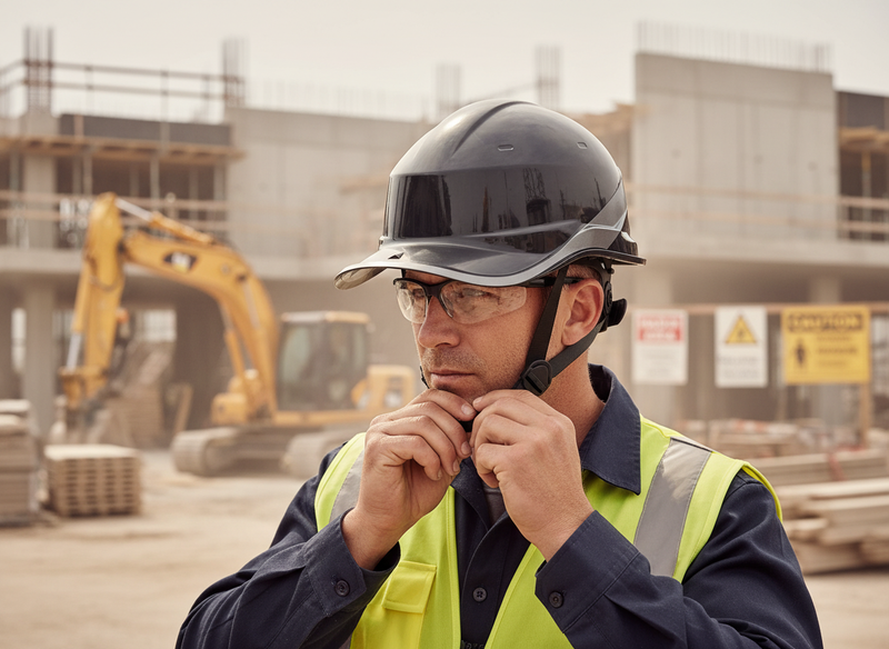 Rosy Brown Premium Diamond V Safety Helmet Hard Hat with Sweatband