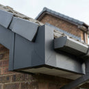 L Return Fascia Board Angle Covers – Aluminium Corner Fascia — RAL 7021 / 135 Deg Internal Angle (in use)