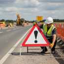 Dark Gray Warning/Danger Triangle Metal Sign Face - 750mm