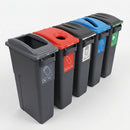 Multi-compartment recycling station with waste segregation (view 2)