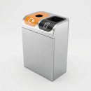 160 Litre Dual-Compartment Recycling Bin, Galvanised Steel (view 2)