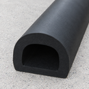Black D-Profile Impact Guard 100 x 98 x 2440mm