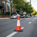 Dim Gray 750mm Heavy Duty 2-Piece Traffic Cone with High Performance Sleeve